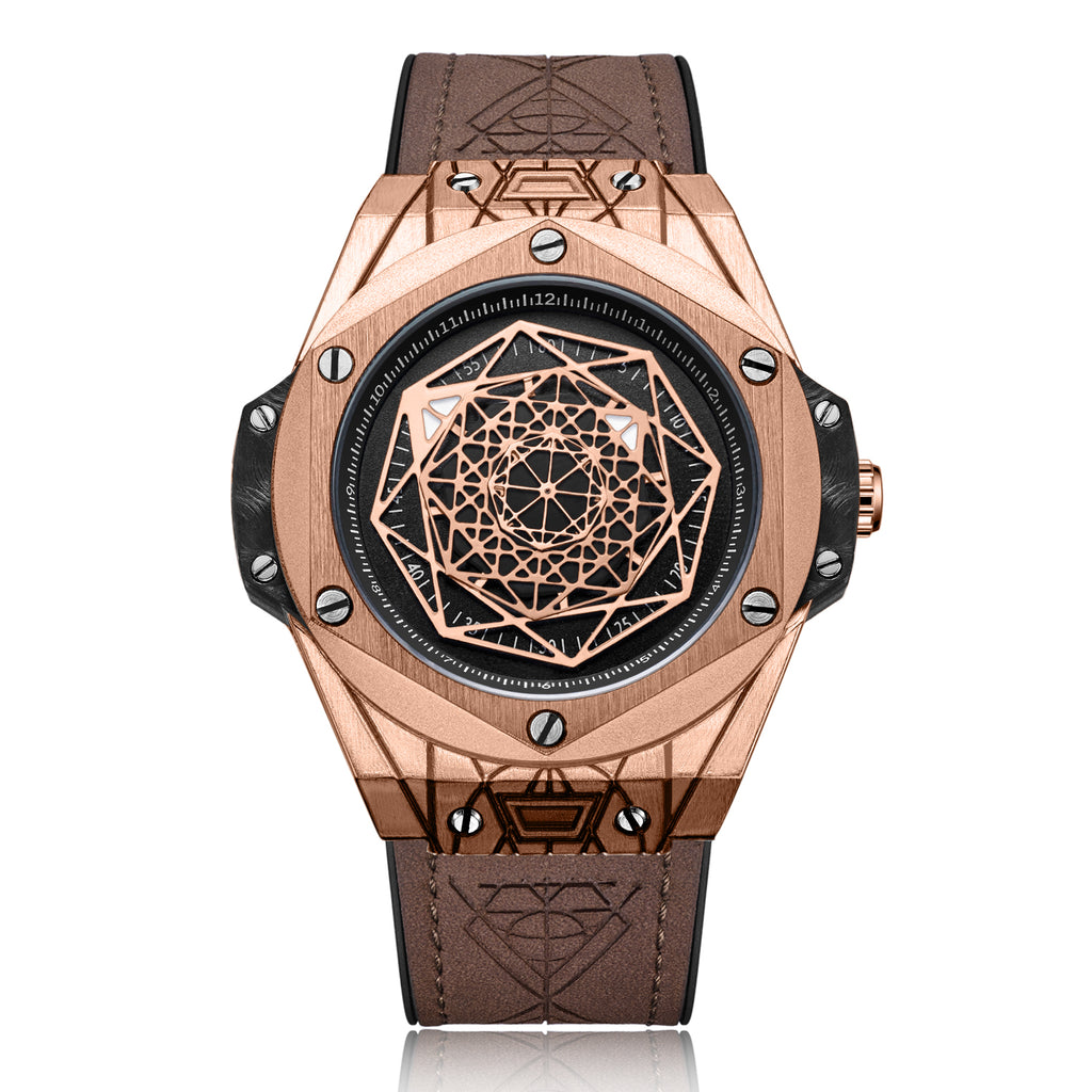 RUIMAS Men's Watches Fashion Sport Quartz Watch for Men Reloj Hombre Leather Belt Wrist Watch Waterproof Casual Clock 533-8